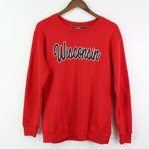 Wisconsin Script Graphic Crewneck Sweatshirt‎ Red Size S